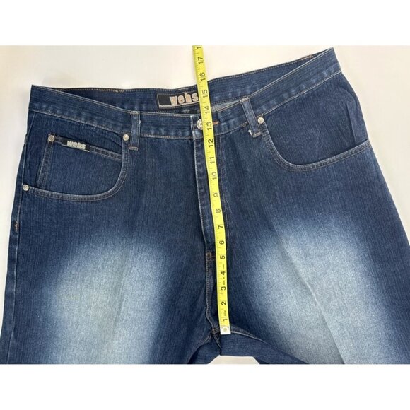 Vintage Webs Shorts Mens 38 Blue Denim Jorts Wide Leg Baggy Hip Hop Skater 90s - Picture 7 of 13